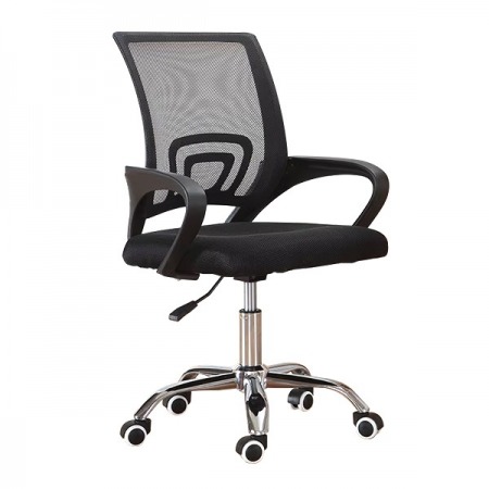 Silla de Oficina TERRAX C-809 Negro con posa brazos