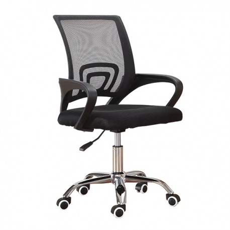 Silla de Oficina TERRAX C-809 Negro con posa brazos