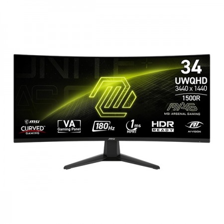 Monitor Curvo MSI MAG 346CQ UWQHD 34 pulgadas 180Hz VA
