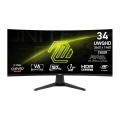Monitor Curvo MSI MAG 346CQ UWQHD 34 pulgadas 180Hz VA