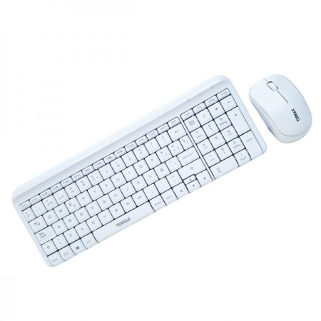 Kit Combo TERRAX de teclado y mouse TX616M833 Wireless Blanco