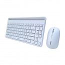 Kit Combo TERRAX de teclado y mouse TX802M09 Recargable Wireless + Bluetooth Blanco