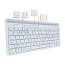 Kit Combo TERRAX de teclado y mouse TX802M09 Recargable Wireless + Bluetooth Blanco