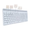 Kit Combo TERRAX de teclado y mouse TX802M09 Recargable Wireless + Bluetooth Blanco