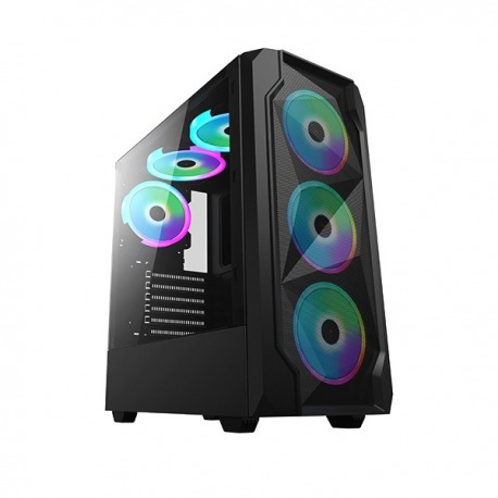 Case Gamer TERRAX TX-8010 FAN RGB + Panel lateral vidrio templado