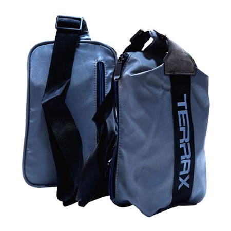 Bolso Sport TERRAX K8834W de 10 pulgadas, agarre cruzado, tela nylon, color gris