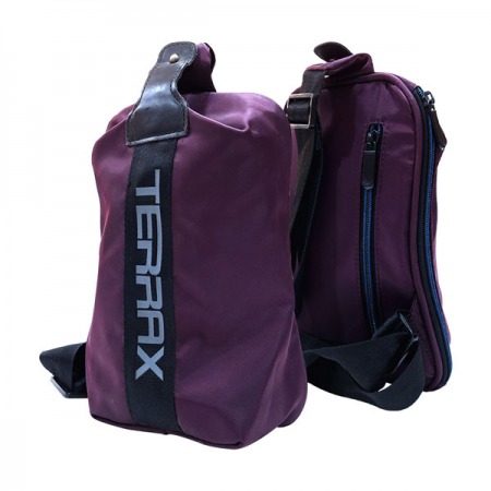 Bolso Sport TERRAX K8834W de 10 pulgadas, agarre cruzado, tela nylon, color púrpura