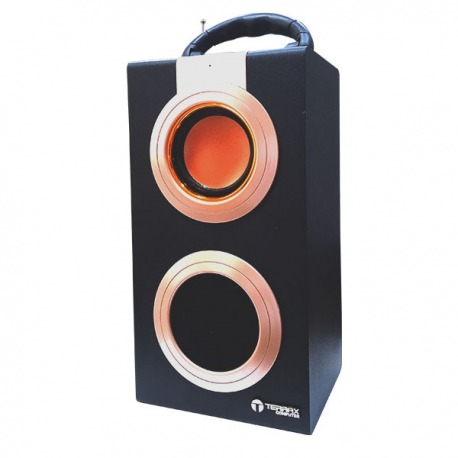 Parlante TERRAX PJT-DSP183 estilo Retro con lector Micro SD, USB y Radio FM