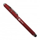 Pluma Capacitiva TERRAX PENTX Rojo para pantallas táctiles 4 en 1, puntero láser, linterna, punta touch y bolígrafo