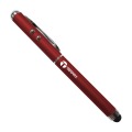 Pluma Capacitiva TERRAX PENTX Rojo para pantallas táctiles 4 en 1, puntero láser, linterna, punta touch y bolígrafo