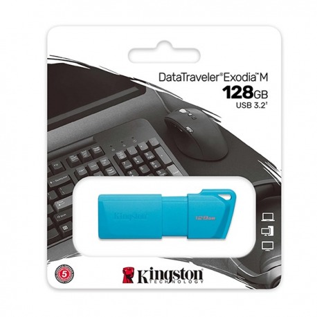 Memoria USB Kingston 128GB Exodia Aqua Blue USB 3.2