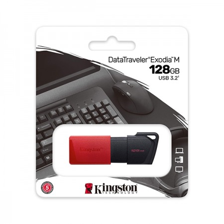 Memoria USB Kingston 128GB Exodia Black Red USB 3.2