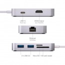 Multipuerto MINIX USB-C a HDMI 7 en 1 para MAC color Gris