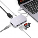 Multipuerto MINIX USB-C a HDMI 7 en 1 para MAC color Gris