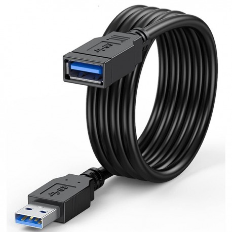 Cable USB 5Mts extensión conectores macho - hembra