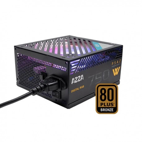 Fuente de Poder AZZA 750W PSU750WD 80+Plus Bronze ARGB