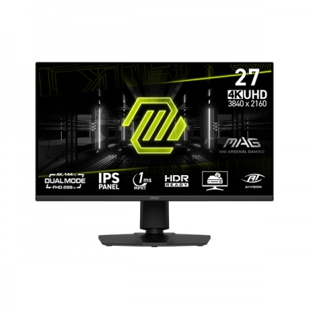 Monitor MSI MAG 27 pulgadas 275UPD E14 UHD 4K Dual Mode 144Hz+288Hz