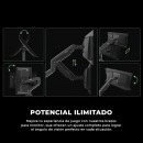 Soporte para monitor dual MSI MT201D brazos mecánicos de tensión hasta 20KG