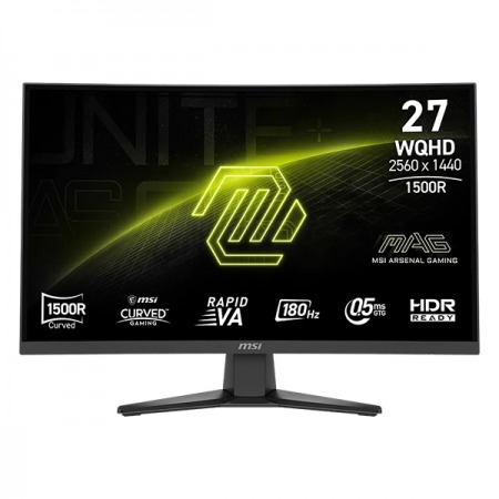 Monitor Curvo MSI 27 pulgadas MAG 275CQF-E18 WQHD 2K a 180Hz