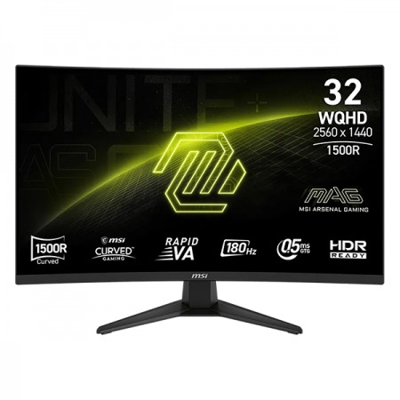Monitor Curvo MSI 32 pulgadas MAG 321CQF-E18 2K WQHD 180Hz