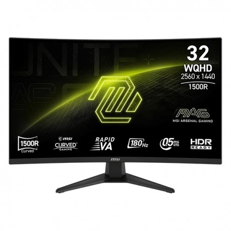 Monitor Curvo MSI 32 pulgadas MAG 321CQF-E18 2K WQHD 180Hz