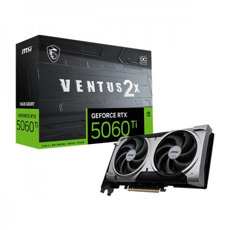 Tarjeta de Vídeo MSI Ventus 2X RTX™ 5060Ti OC Black 16GB Plus